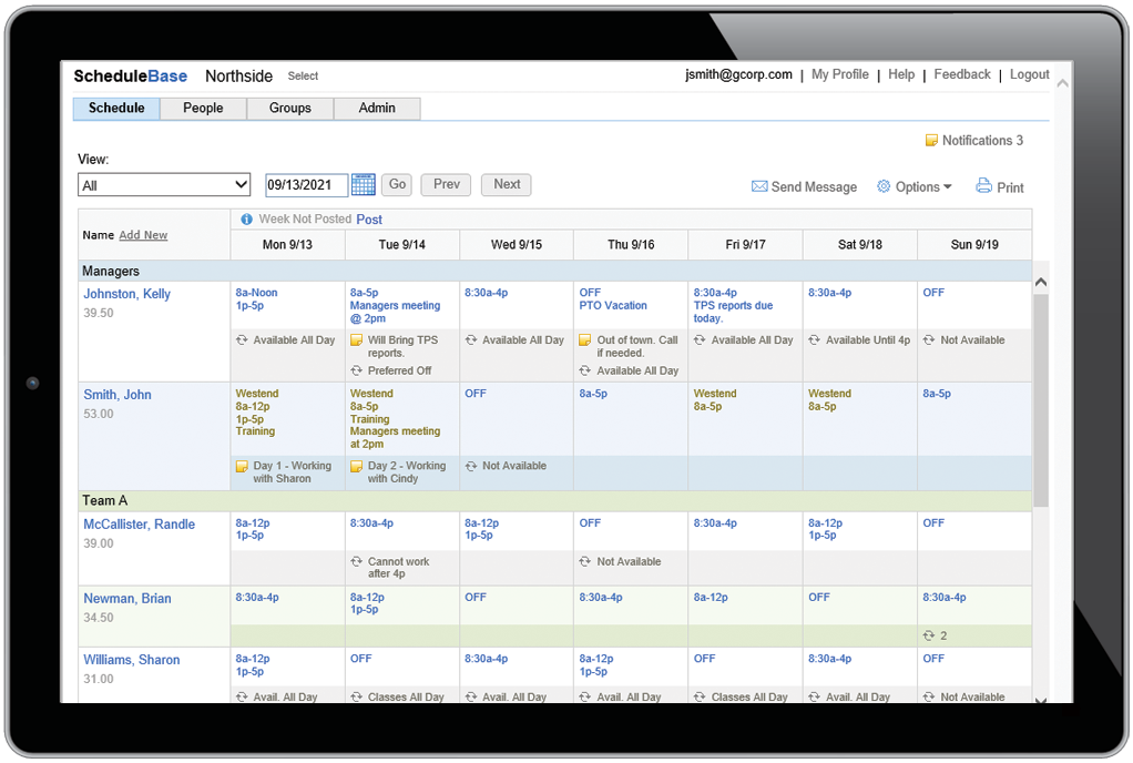 simple employee scheduling software