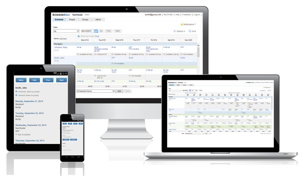Small Business Staff Get Work Schedules Online